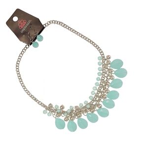 Paparazzi Mint and Silver Statement Necklace